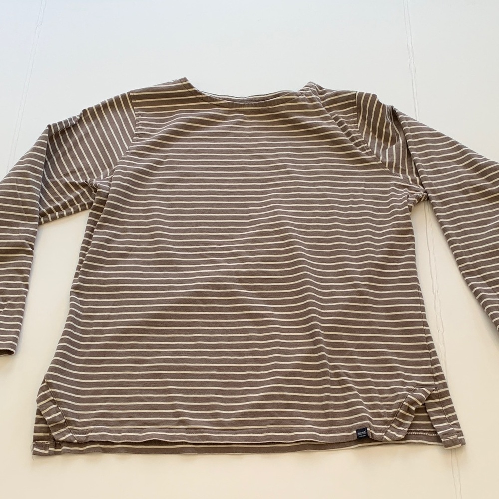 Regatta Women’s 3X/16 Brown and Cream Striped Long Sleeve T-Shirt Top